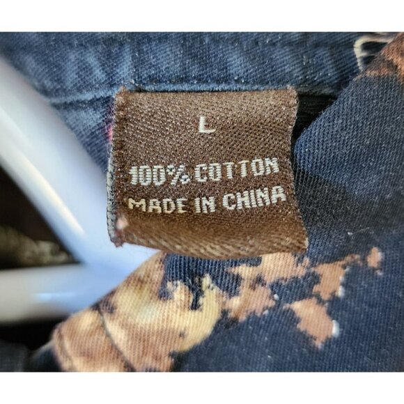 Bit & Bridle Large Button Down Rodeo Cowboy Bull Riding Santa Western Christmas - Picture 4 of 13